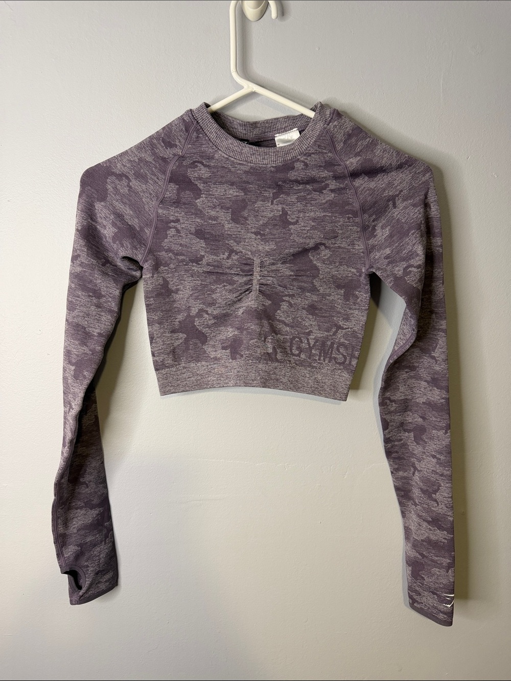 Gymshark Camouflage Long-Sleeve Crop Top